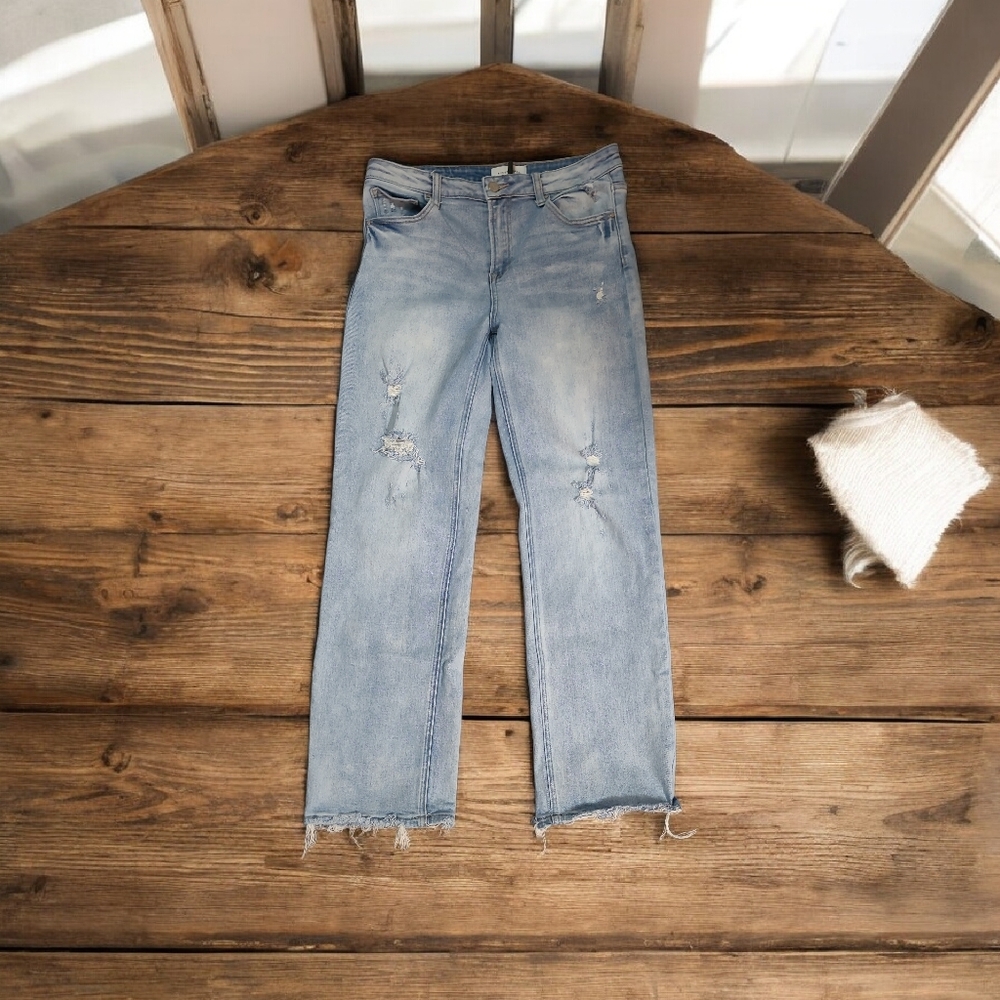 Risen Jeans Distressed Light Blue Women's Jeans
